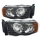 Dodge Ram 3500 2003-2005 Black Headlights