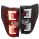 Ford F150 2009-2014 Black LED Tail Lights Clear Tube