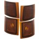 Chevy 1500 Pickup 1994-1998 Smoked Headlights Bumper Lights Side Marker Lights
