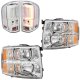 Chevy Silverado 3500HD 2007-2014 Clear LED DRL Headlights and Signature LED Tail Lights