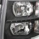 Chevy Silverado 3500HD 2007-2014 Black LED DRL Headlights