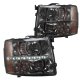 Chevy Silverado 3500HD 2007-2014 Smoked LED DRL Headlights