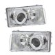 Chevy Corvette C5 1997-2004 Chrome Projector Headlights and LED Tail Lights Red
