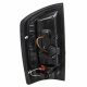 Dodge Ram 2007-2008 LED Tail Lights Black Clear