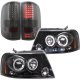 Ford F150 2004-2008 Black Tinted Halo Projector Headlights and Smoked LED Tail Lights