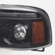 Dodge Ram 1994-2001 Smoked LED Eyebrow Projector Headlights with Halo
