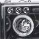 Dodge Ram 2500 1994-2002 Smoked LED Eyebrow Projector Headlights with Halo