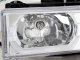 Chevy 3500 Pickup 1994-1998 Clear DRL Headlights and LED Bumper Lights