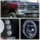 Ford F250 Super Duty 1999-2004 Smoked Halo Projector Headlights with LED