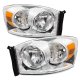 Dodge Ram 3500 2006-2009 Clear Euro Headlights
