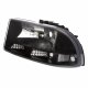 Dodge Dakota 1997-2004 Black Clear One Piece Headlights