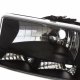 Dodge Durango 1998-2003 Black Clear One Piece Headlights