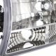 Dodge Dakota 1997-2004 Chrome Clear One Piece Headlights