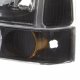 Ford Excursion 2000-2004 Black Headlights Bumper Lights and Corner Lights