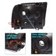 Ford F450 Super Duty 2005-2007 Black Headlights LED Daytime Running Lights