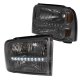 2005 Ford Excursion Smoked Headlights LED Daytime Running Lights
