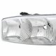 GMC Sierra 1500HD 2001-2006 Chrome Clear Headlights and LED Bumper Lights DRL
