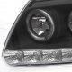 Ford Expedition 1997-2002 Black LED DRL Projector Headlights with Halo