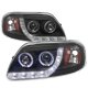 Ford F150 1997-2003 Black LED DRL Projector Headlights with Halo