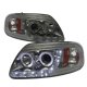 Ford Expedition 1997-2002 Smoked LED DRL Projector Headlights with Halo