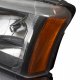 Chevy Silverado 2500 2003-2004 Black Euro Headlights and Bumper Lights