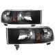 Dodge Ram 2500 1994-2002 Black Euro Headlights
