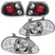 Honda Del Sol 1993-1997 Clear Headlights and Black Tail Lights