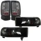 Dodge Ram 3500 1994-2002 Black Tinted Headlights and Smoked LED Tail Lights