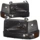 Ford F350 1992-1996 Smoked Headlights and Bumper Lights Set