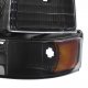 Ford Bronco 1992-1996 Black Headlights and Bumper Lights Set
