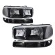 GMC Yukon XL 2000-2006 Black Clear Headlights Set and LED Tail Lights