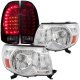 Toyota Tacoma 2005-2011 Clear Headlights and Tinted Custom LED Tail Lights
