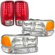 GMC Yukon 2000-2006 Headlights and LED Tail Lights Red Clear