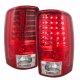 GMC Yukon 2000-2006 Clear LED DRL Headlights Set and LED Tail Lights Red Clear