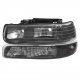 Chevy Silverado 1999-2002 Black Headlights and Bumper Lights