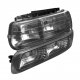 Chevy Silverado 1999-2002 Black Headlights and Bumper Lights