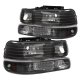 Chevy Silverado 1999-2002 Black Headlights Set and LED Tail Lights