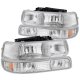 Chevy Suburban 2000-2006 Clear Euro Headlights and Bumper Lights