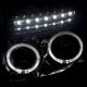 Ford F250 Super Duty 2011-2016 Smoked Halo Projector Headlights LED DRL