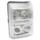 Ford F350 Super Duty 2011-2016 Chrome Clear Halo Projector Headlights LED DRL