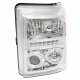 Ford F250 Super Duty 2011-2016 Chrome Halo Projector Headlights LED DRL