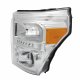 Ford F250 Super Duty 2011-2016 Chrome Halo Projector Headlights LED DRL