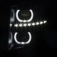 Chevy Silverado 2007-2013 Black Halo DRL Projector Headlights and Red LED Tail Lights