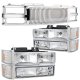 GMC Suburban 1994-1999 Chrome Vertical Grille Headlights Bumper Lights