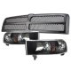 Dodge Ram 3500 1994-2002 Black Grille and Euro Headlights Conversion
