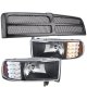 Dodge Ram 2500 1994-2002 Black Grille and Headlights LED Signal Lights