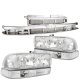 Chevy S10 1998-2004 Chrome Grille and Clear Headlights Set