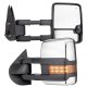 Chevy Silverado 2007-2013 Chrome Towing Mirrors LED Lights Power Heated