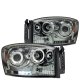 Dodge Ram 2006-2008 Smoked Dual Halo Projector Headlights with LED