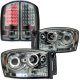 Dodge Ram 2500 2007-2009 Smoked Projector Headlights and LED Tail Lights